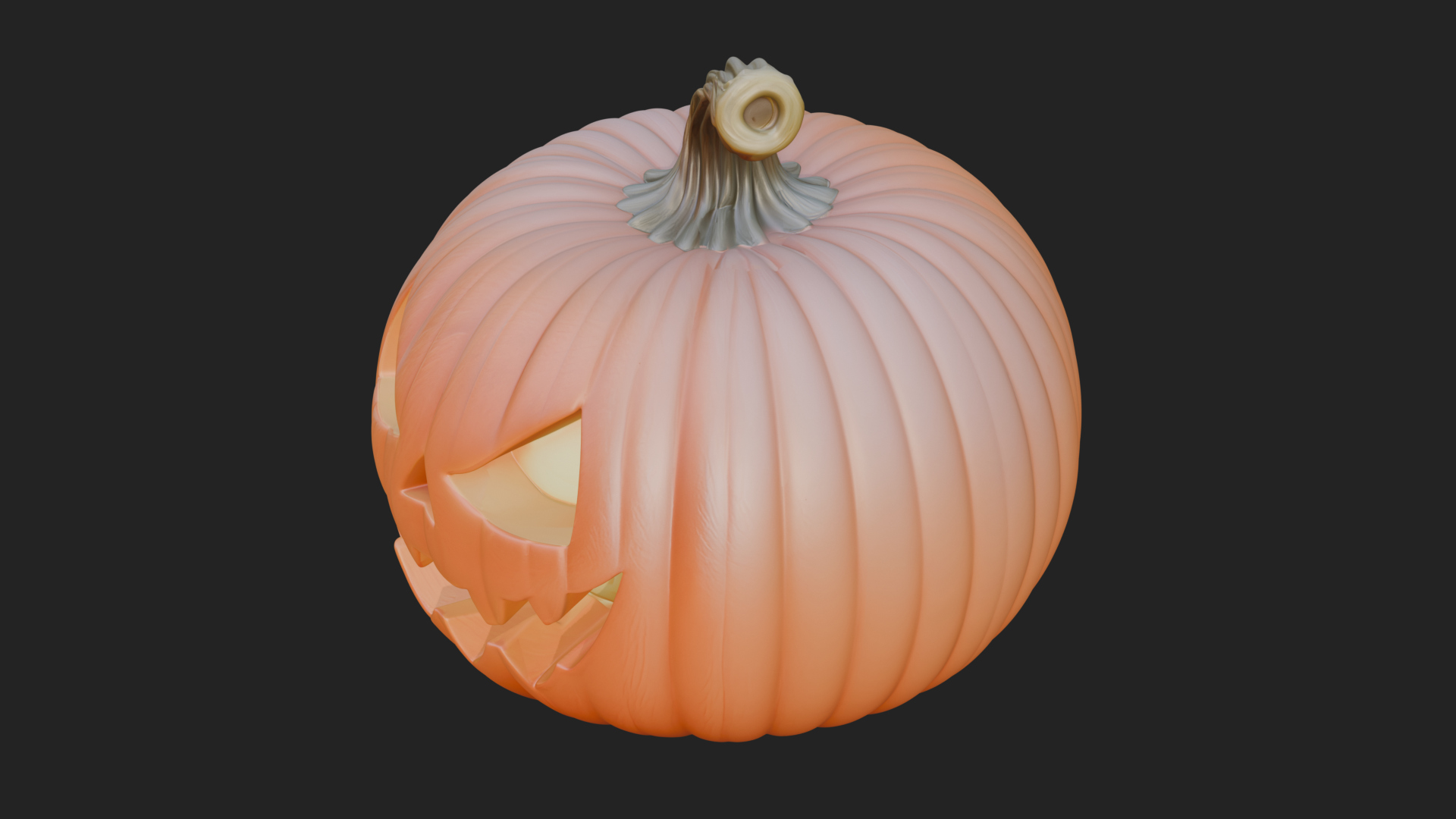 Carved Pumpkin Lantern Statue Design 12 3D Print Model 3D Model