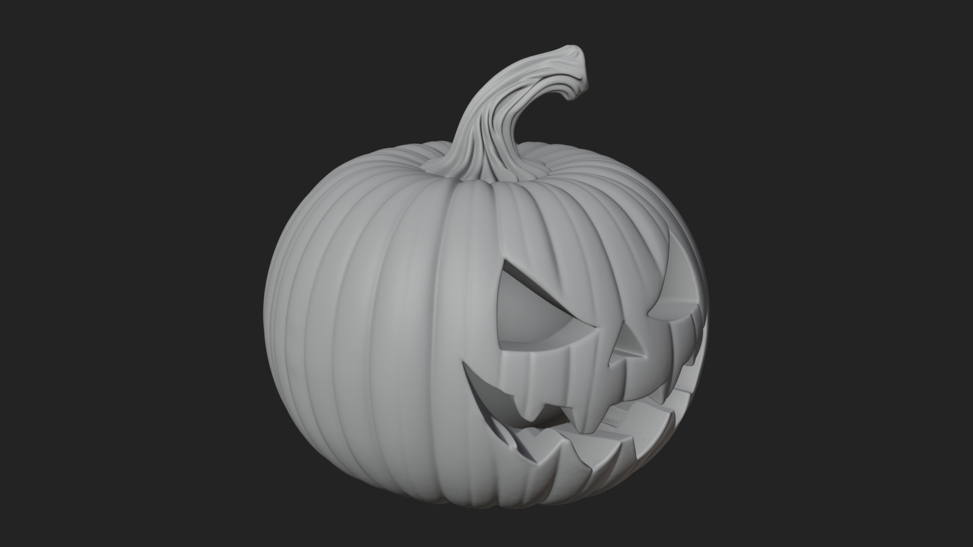 Carved Pumpkin Lantern Statue Design 12 3D Print Model 3D Model