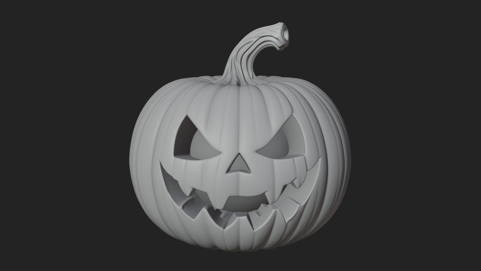 Carved Pumpkin Lantern Statue Design 12 3D Print Model 3D Model