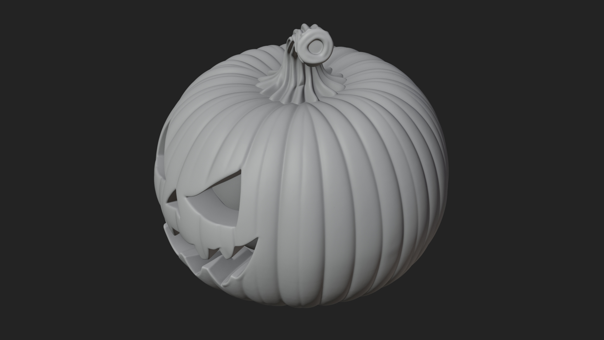 Carved Pumpkin Lantern Statue Design 12 3D Print Model 3D Model