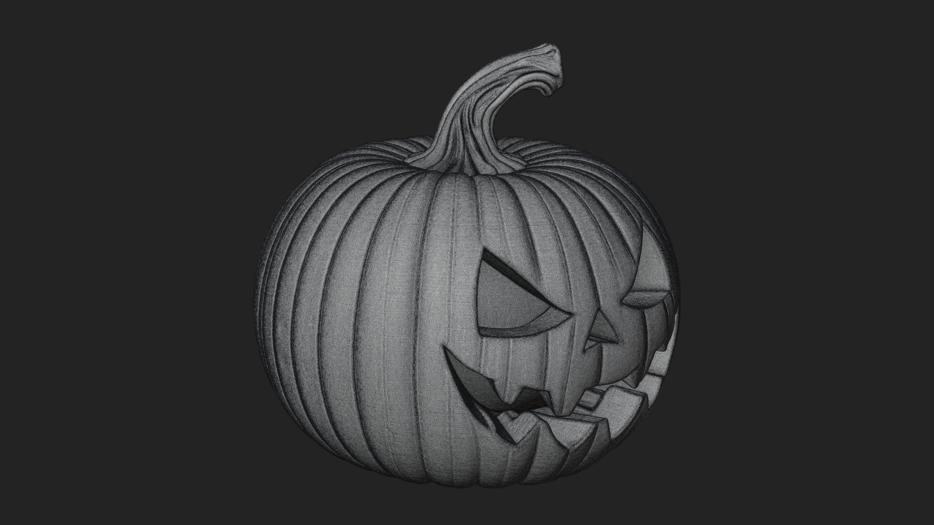 Carved Pumpkin Lantern Statue Design 12 3D Print Model 3D Model