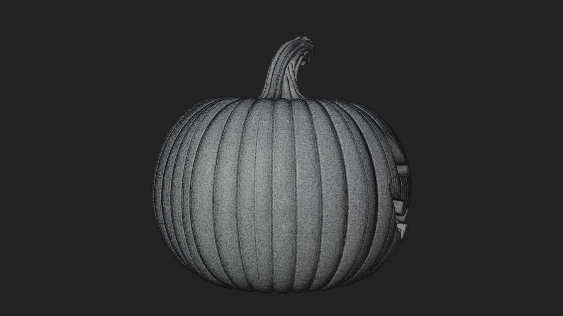Carved Pumpkin Lantern Statue Design 12 3D Print Model 3D Model