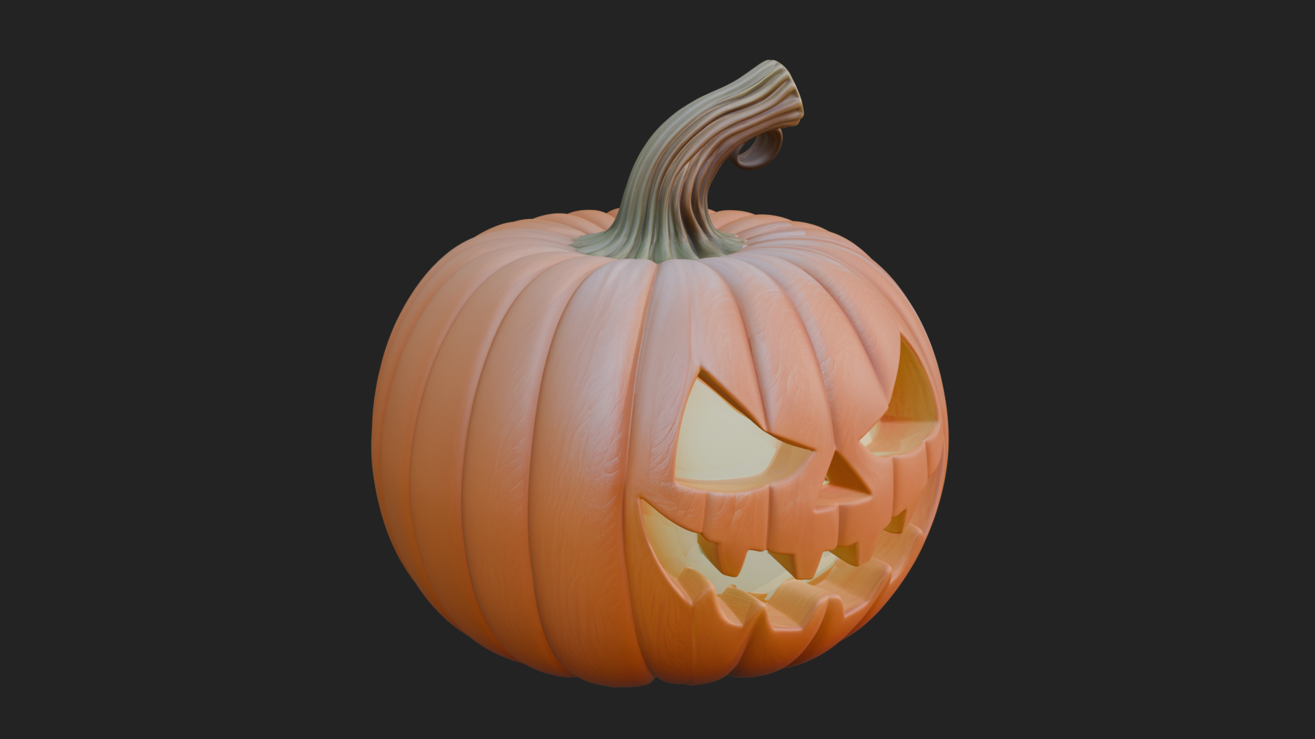 Carved Pumpkin Lantern Statue Design 13 3D Print Model 3D Model