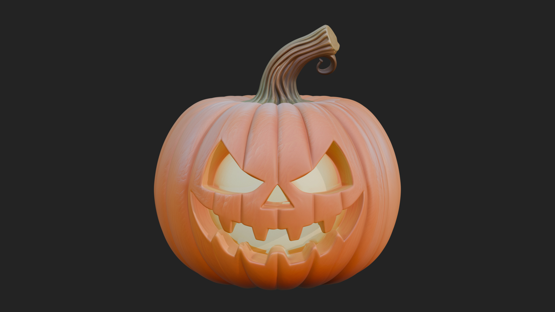 Carved Pumpkin Lantern Statue Design 13 3D Print Model 3D Model