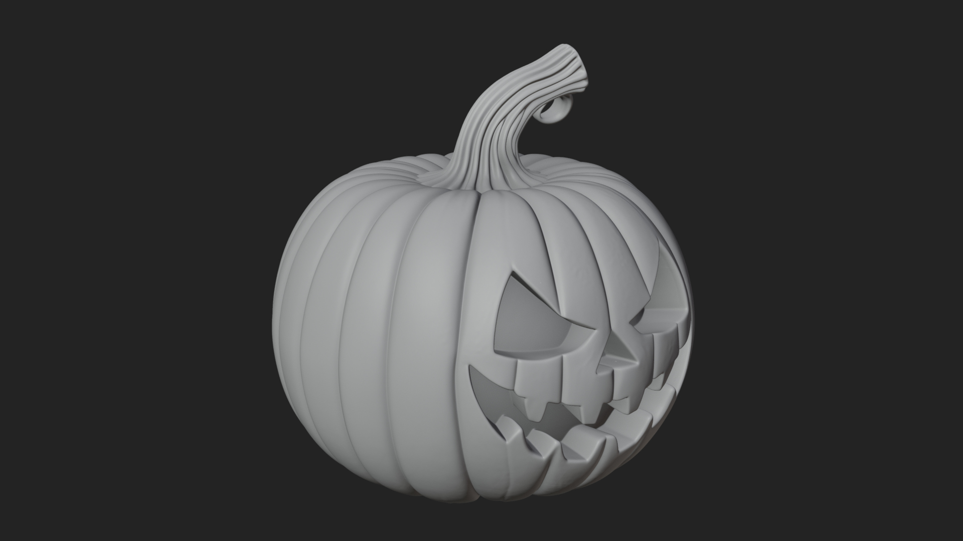 Carved Pumpkin Lantern Statue Design 13 3D Print Model 3D Model