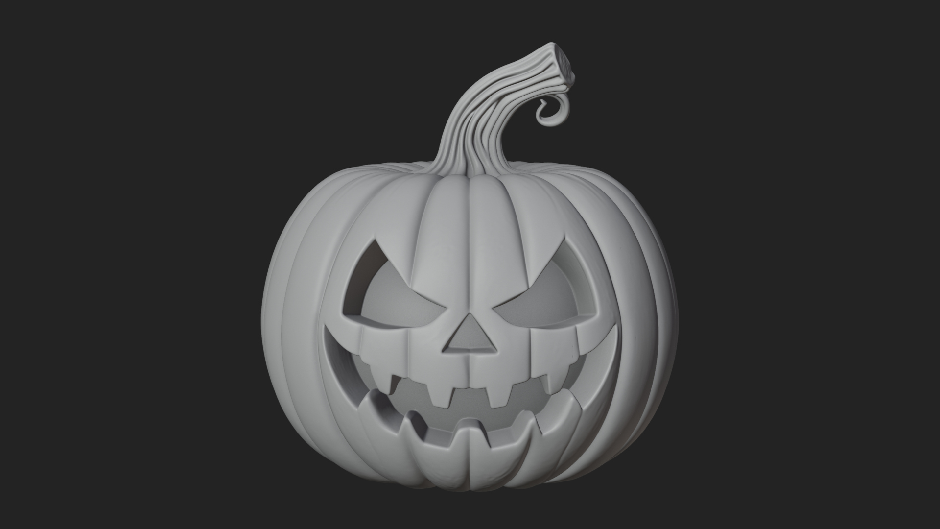 Carved Pumpkin Lantern Statue Design 13 3D Print Model 3D Model