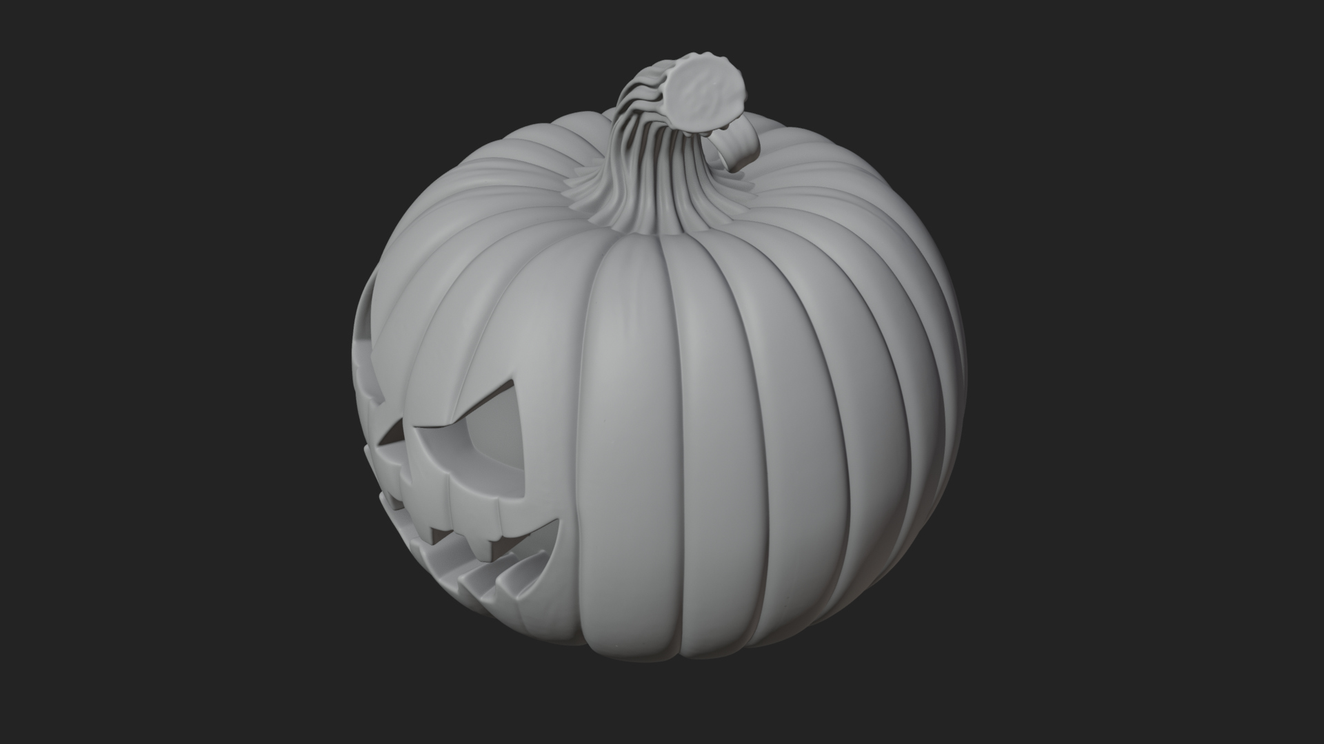 Carved Pumpkin Lantern Statue Design 13 3D Print Model 3D Model