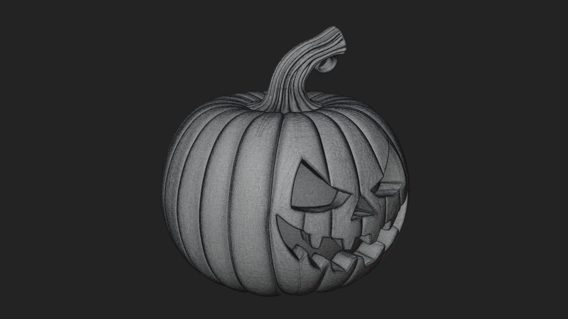 Carved Pumpkin Lantern Statue Design 13 3D Print Model 3D Model