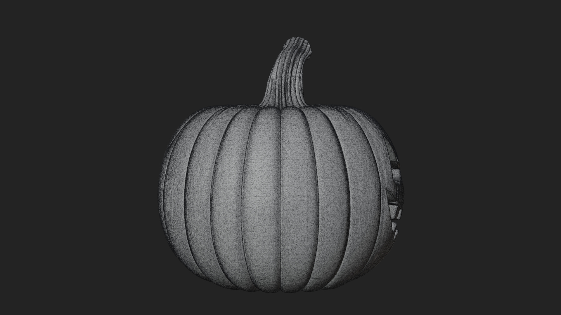 Carved Pumpkin Lantern Statue Design 13 3D Print Model 3D Model