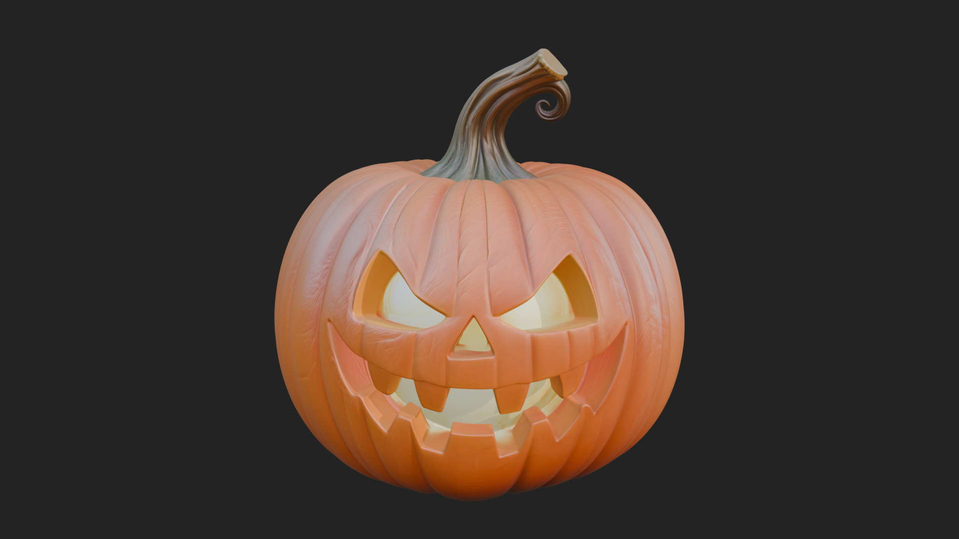 Carved Pumpkin Lantern Statue Design 14 3D Print Model 3D Model