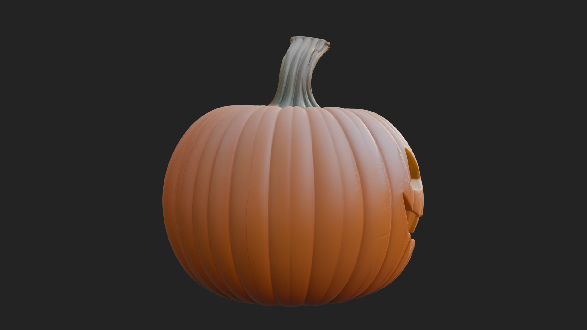 Carved Pumpkin Lantern Statue Design 14 3D Print Model 3D Model