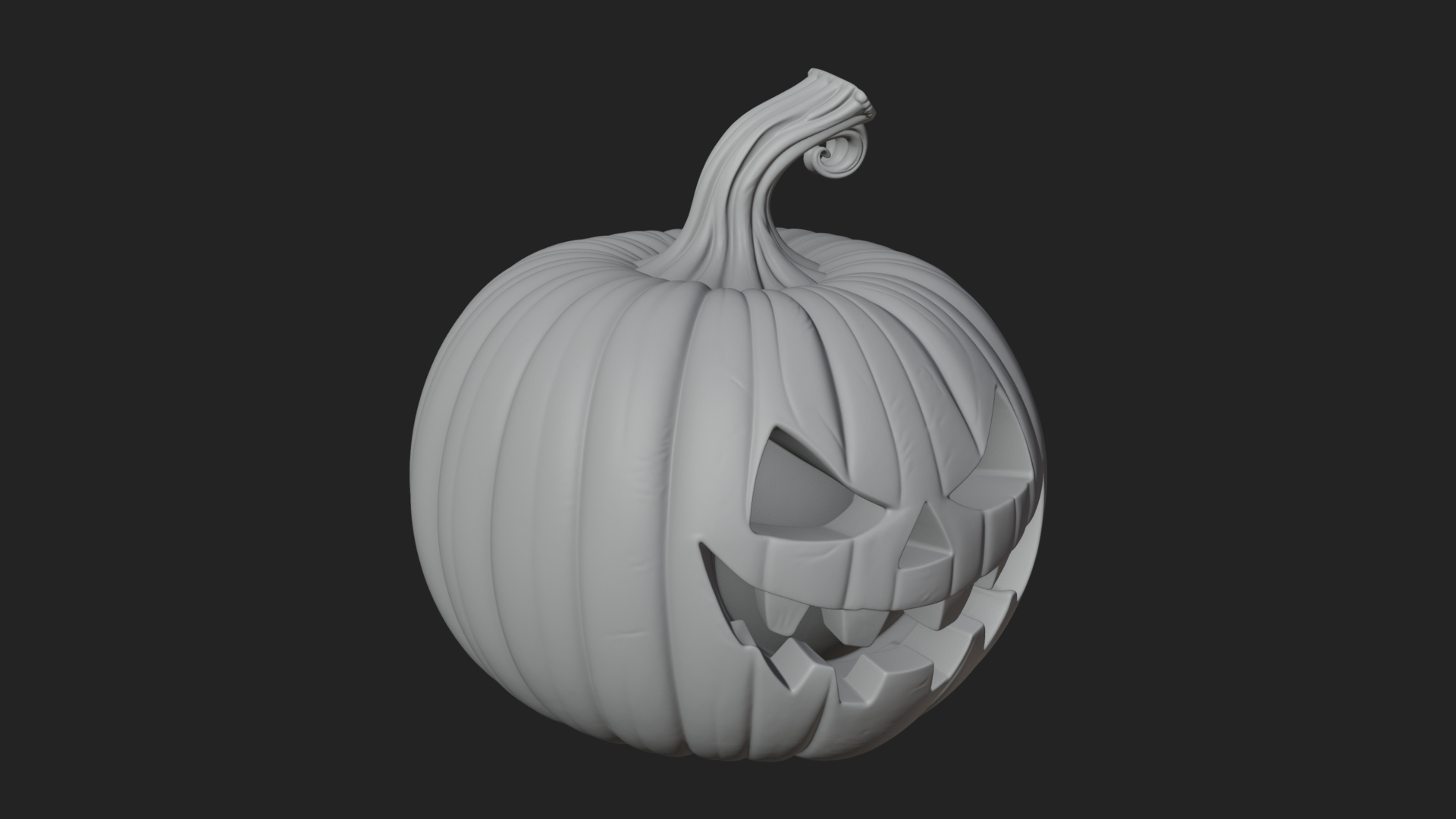 Carved Pumpkin Lantern Statue Design 14 3D Print Model 3D Model