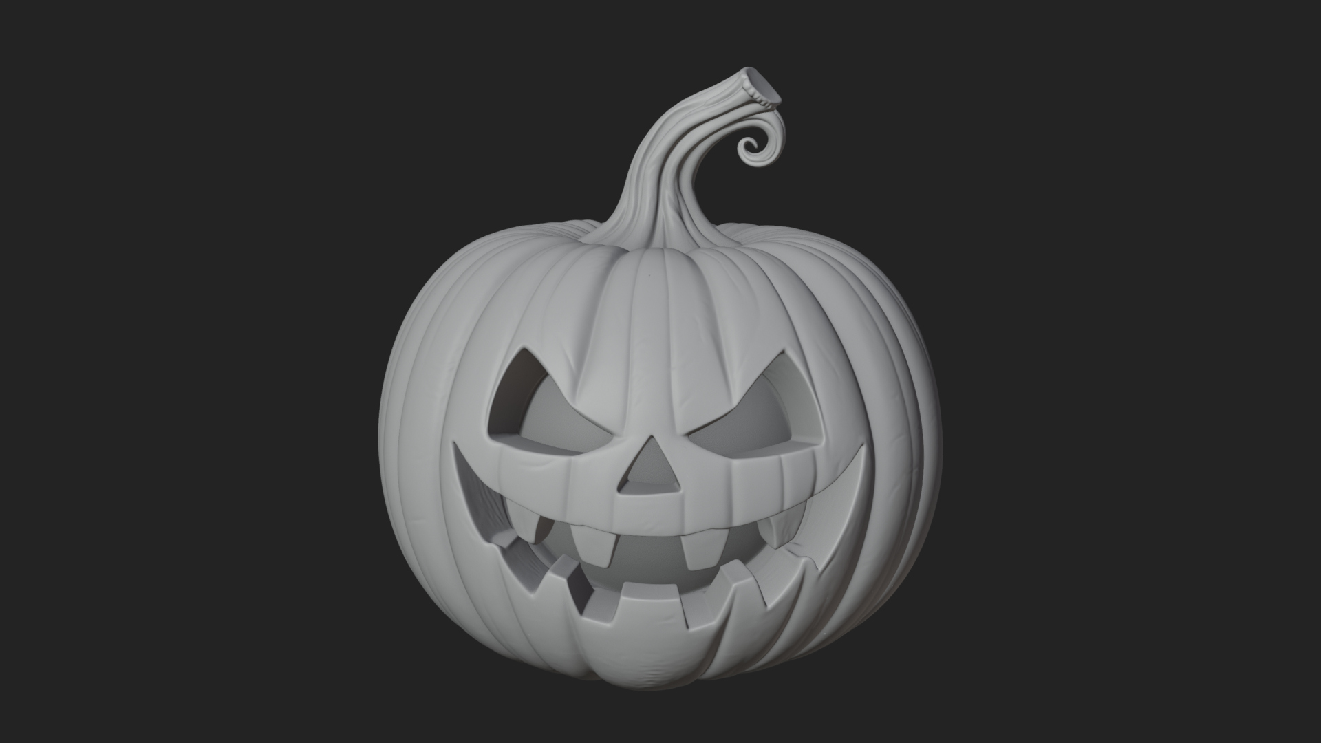 Carved Pumpkin Lantern Statue Design 14 3D Print Model 3D Model