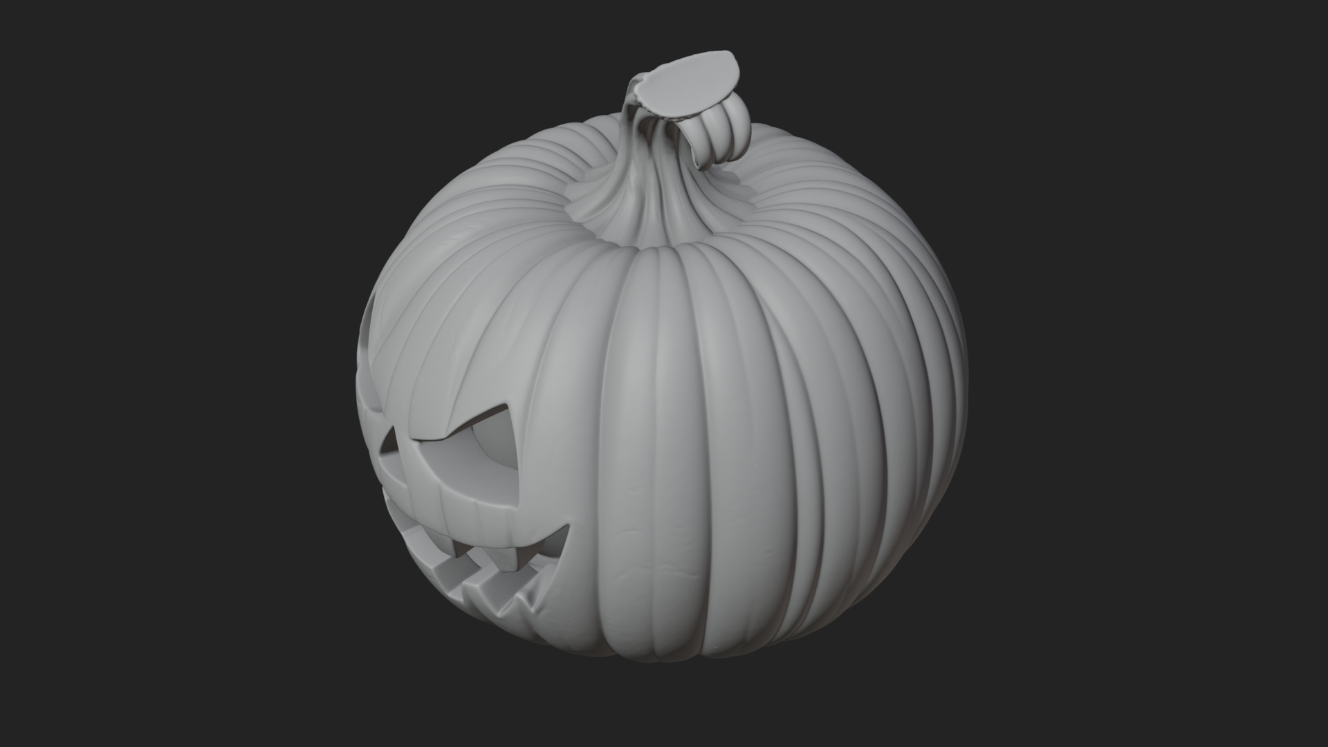 Carved Pumpkin Lantern Statue Design 14 3D Print Model 3D Model
