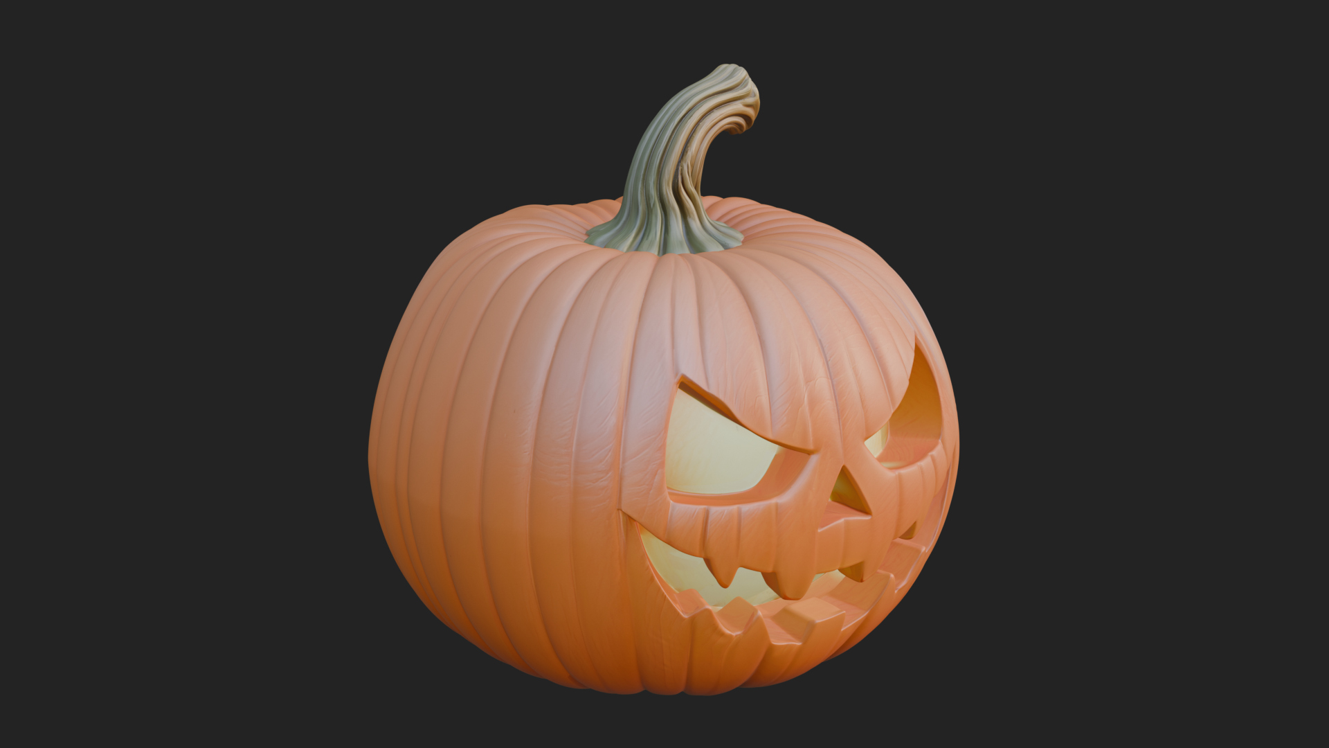 Carved Pumpkin Lantern Statue Design 15 3D Print Model 3D Model