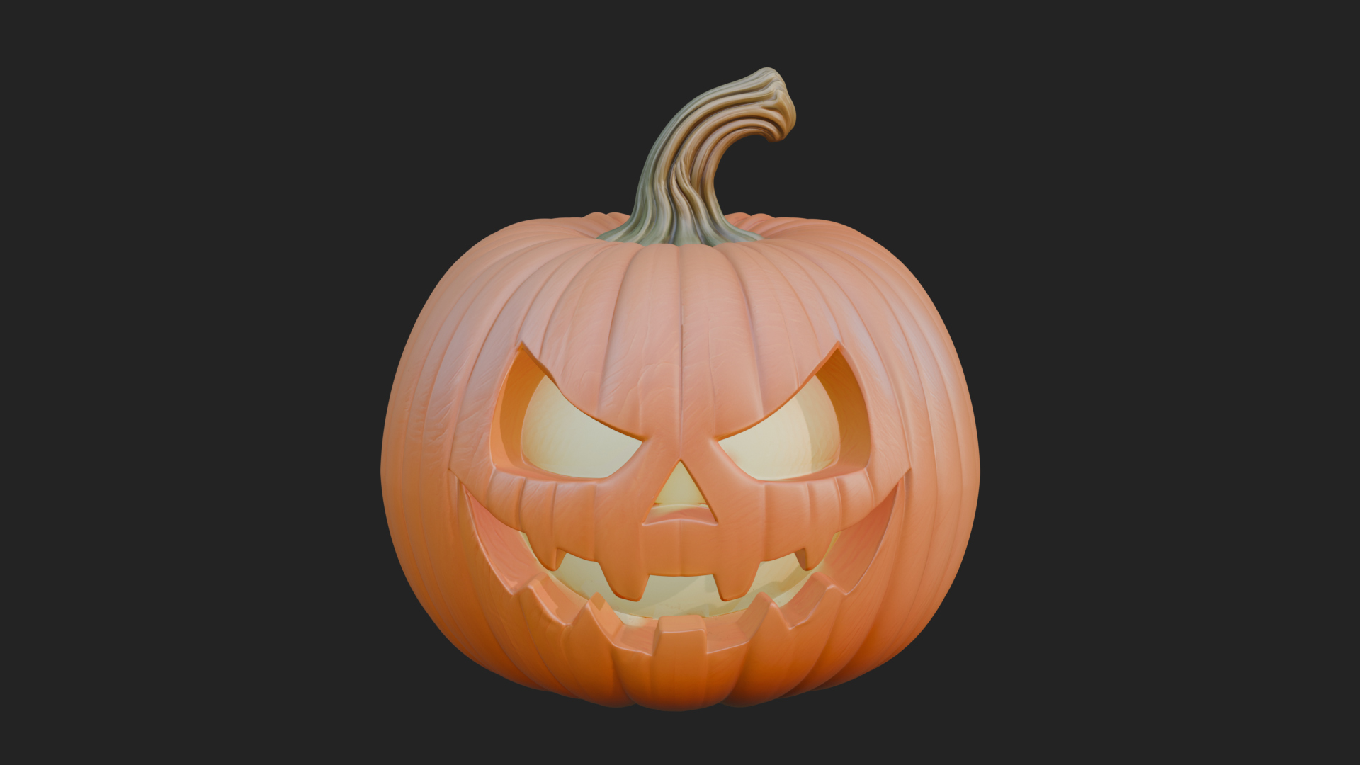 Carved Pumpkin Lantern Statue Design 15 3D Print Model 3D Model