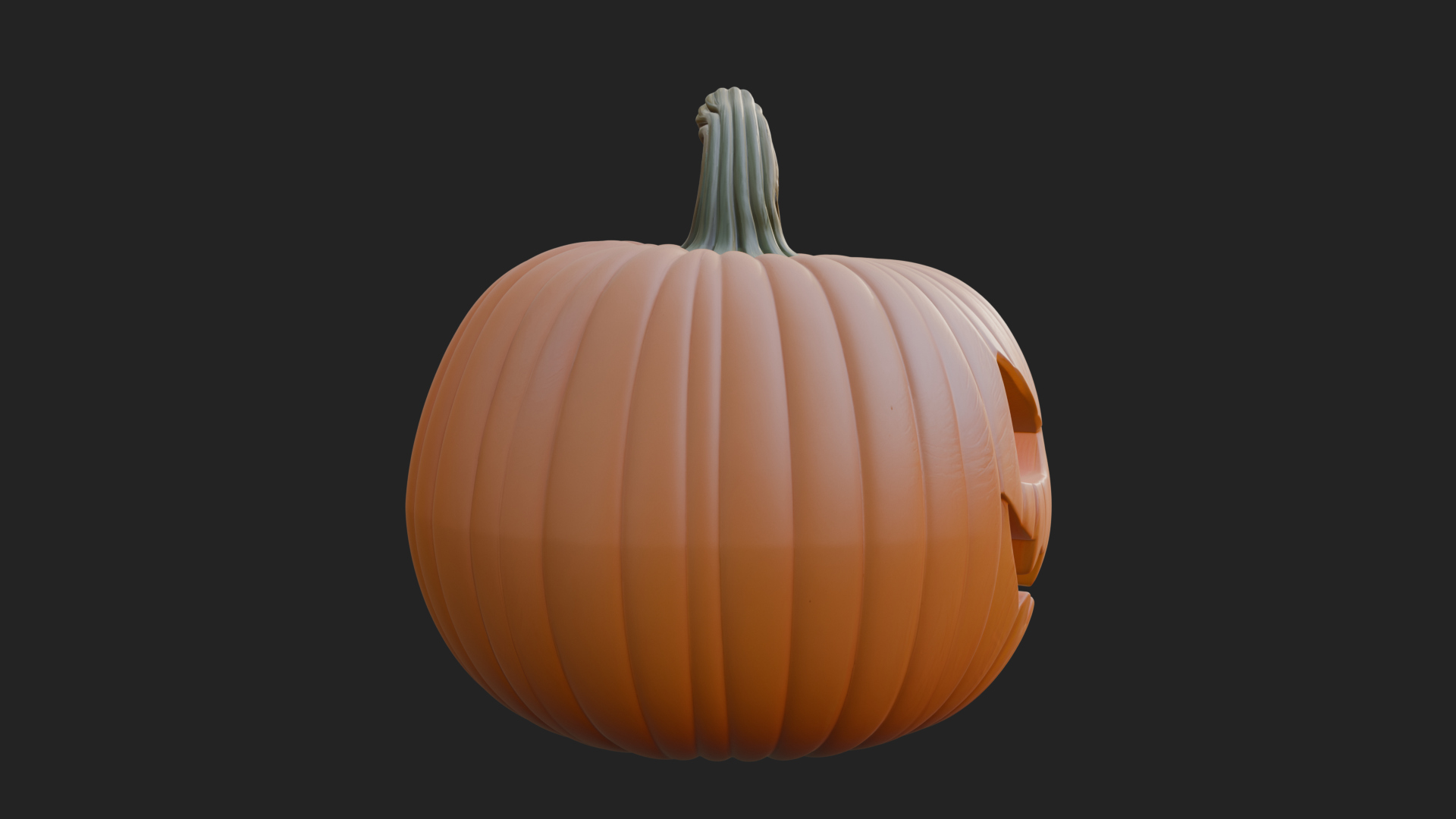 Carved Pumpkin Lantern Statue Design 15 3D Print Model 3D Model