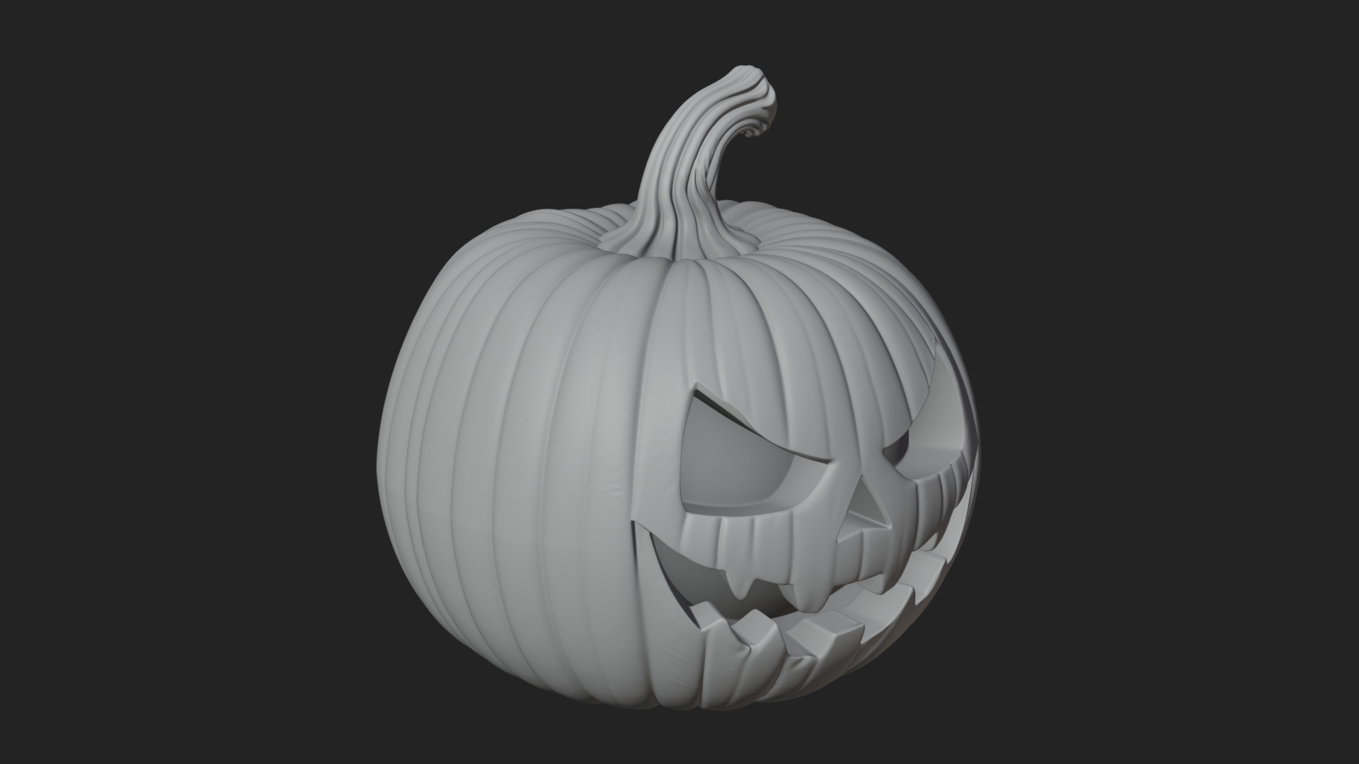 Carved Pumpkin Lantern Statue Design 15 3D Print Model 3D Model