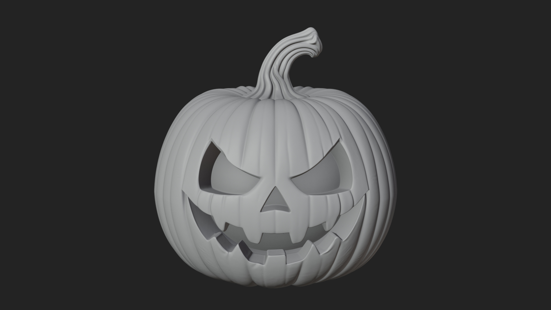 Carved Pumpkin Lantern Statue Design 15 3D Print Model 3D Model