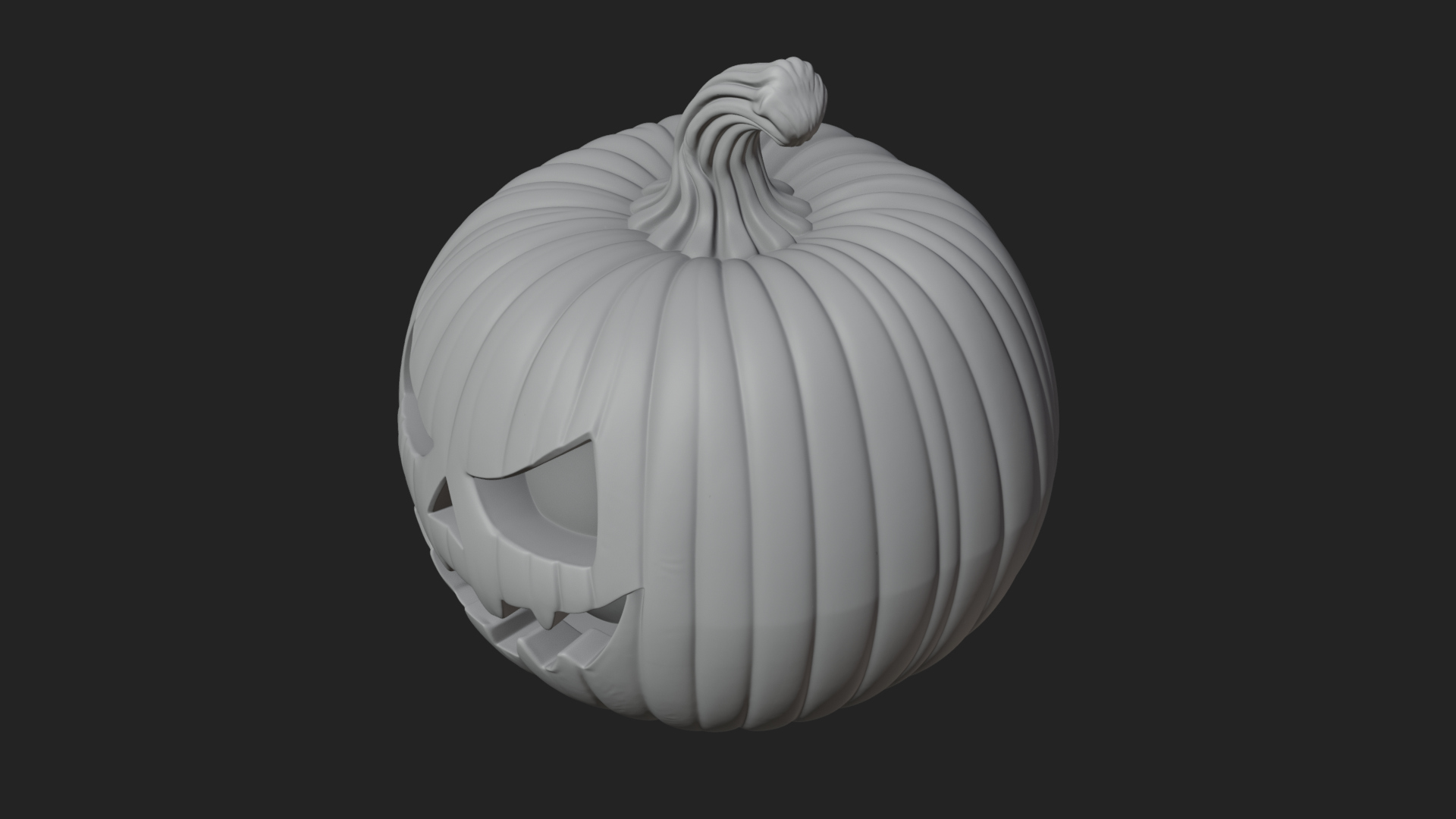 Carved Pumpkin Lantern Statue Design 15 3D Print Model 3D Model