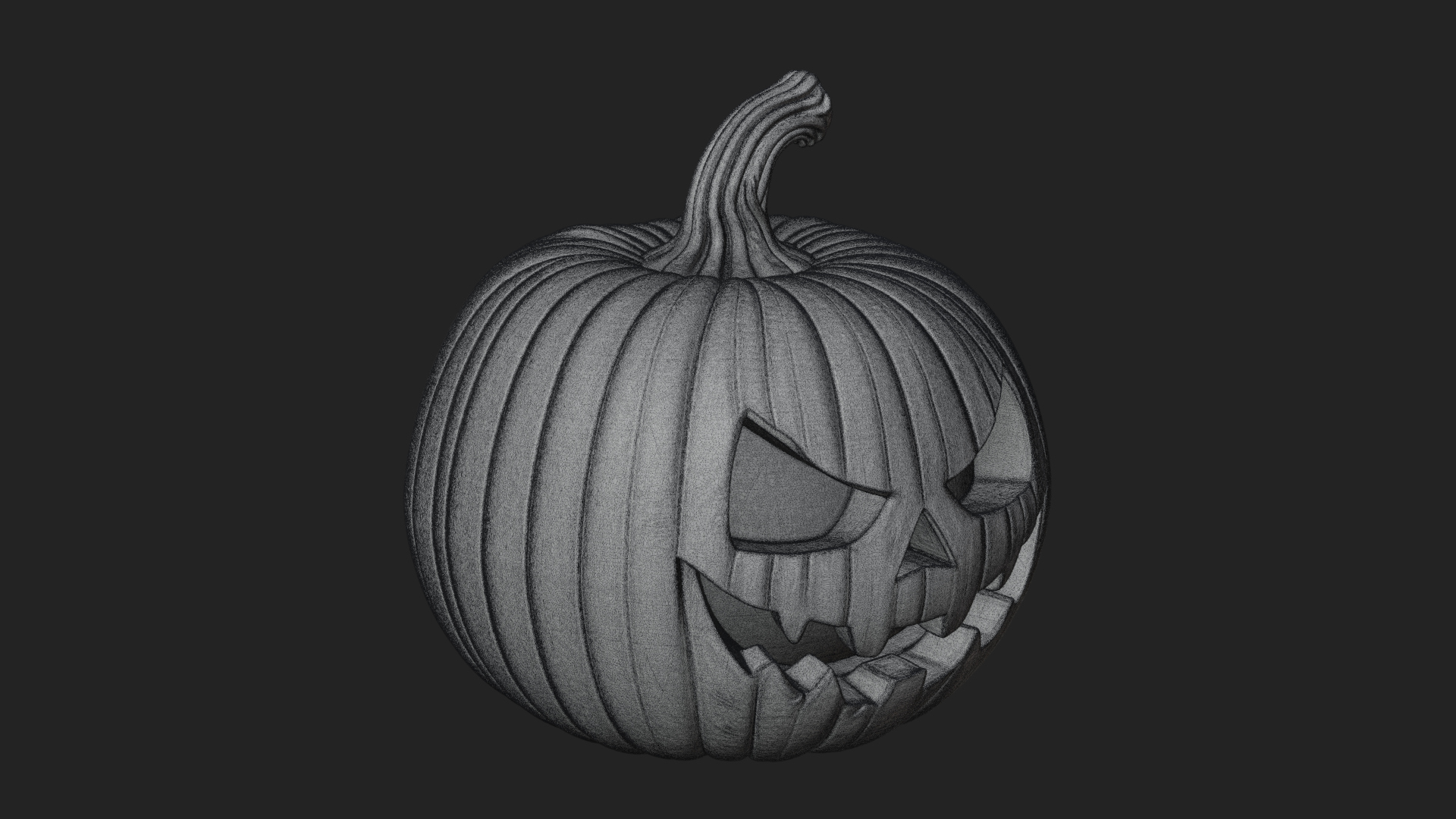 Carved Pumpkin Lantern Statue Design 15 3D Print Model 3D Model
