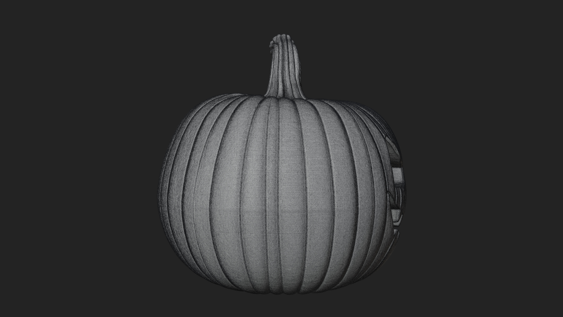 Carved Pumpkin Lantern Statue Design 15 3D Print Model 3D Model