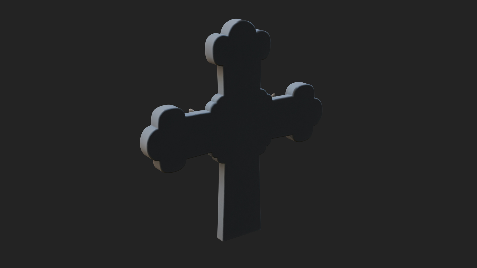 Carved Relief Wall Cross Design 1 3D Print Model 3D Model