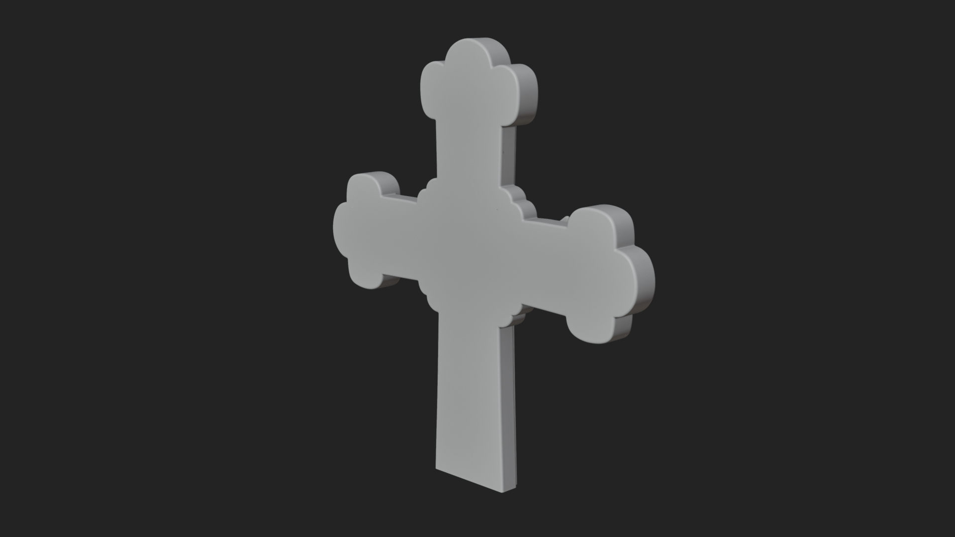 Carved Relief Wall Cross Design 1 3D Print Model 3D Model