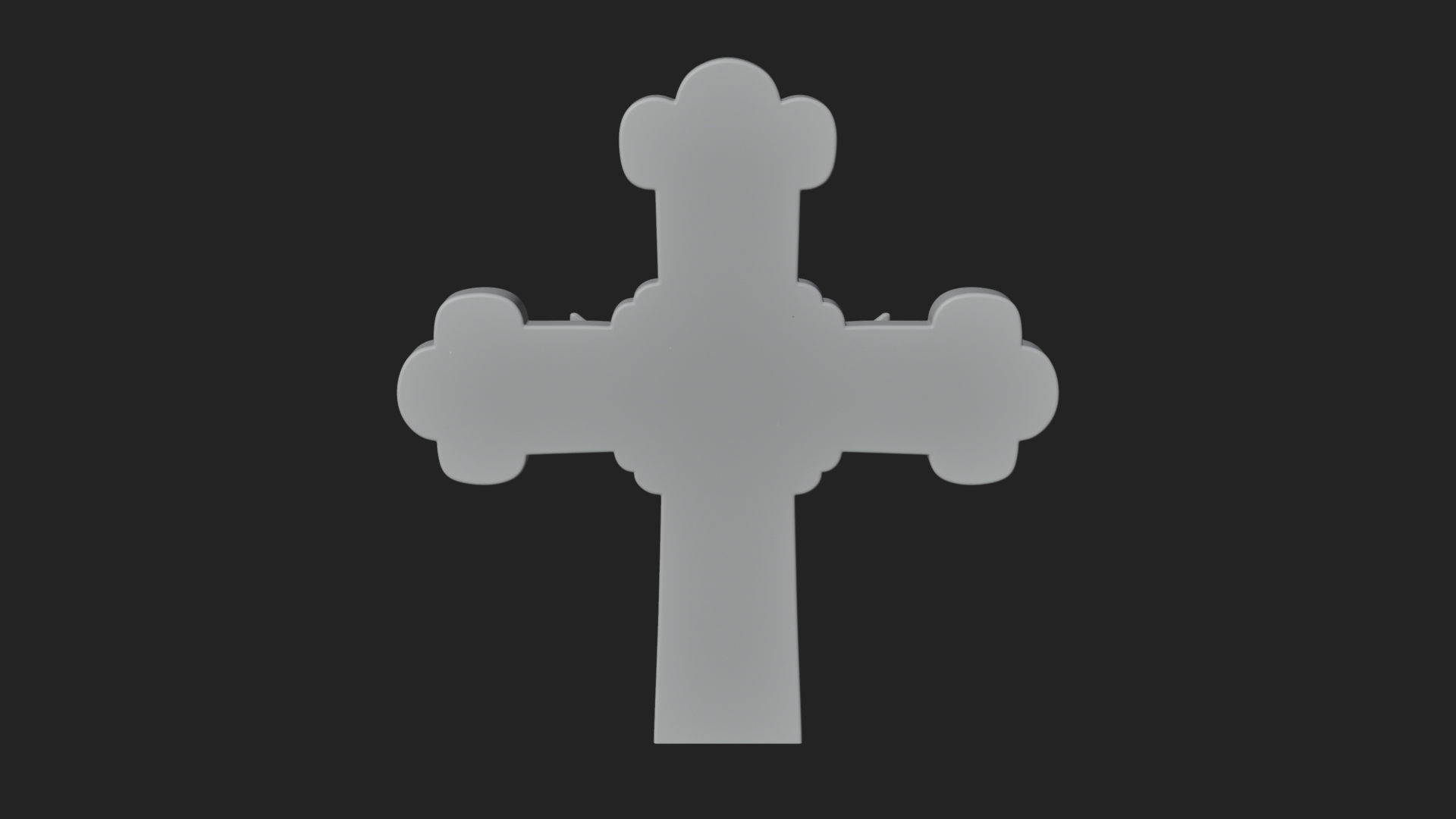 Carved Relief Wall Cross Design 1 3D Print Model 3D Model