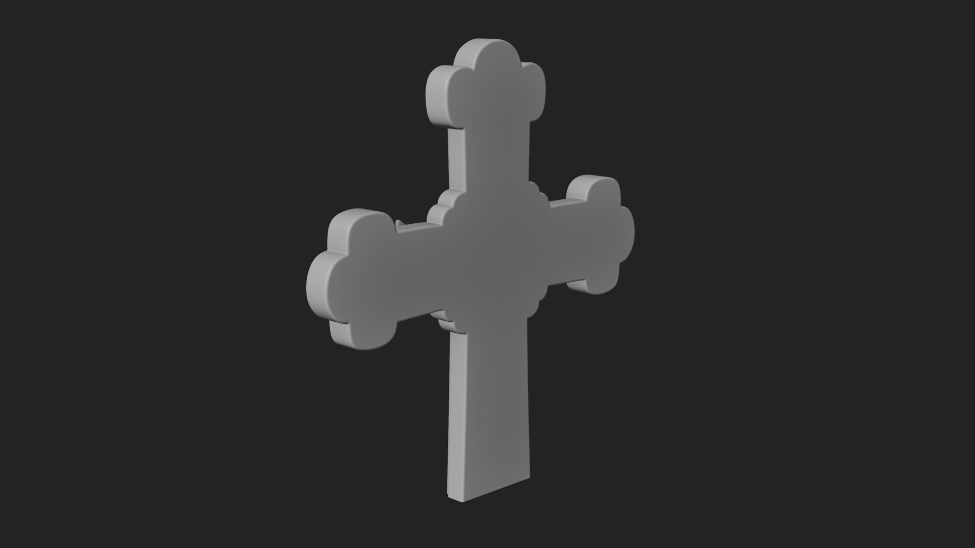 Carved Relief Wall Cross Design 1 3D Print Model 3D Model