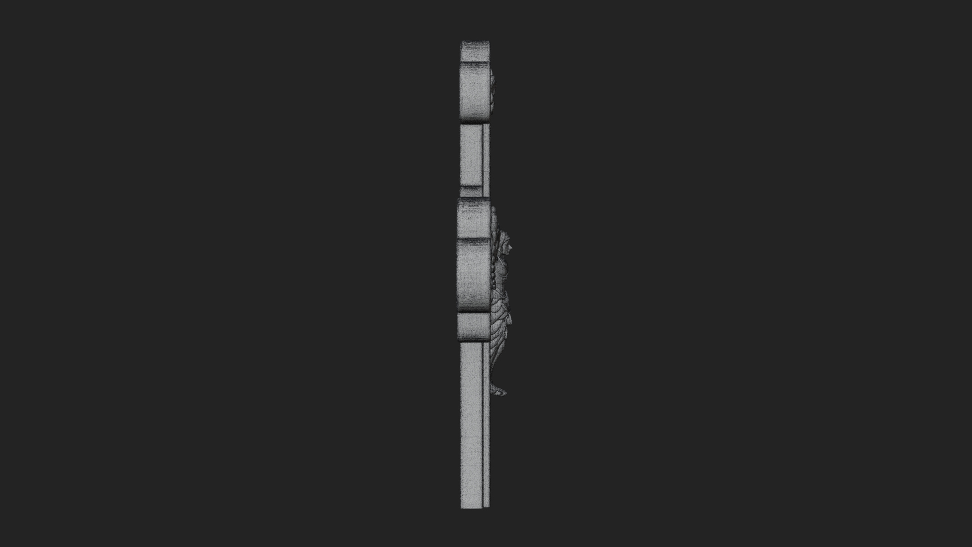 Carved Relief Wall Cross Design 1 3D Print Model 3D Model