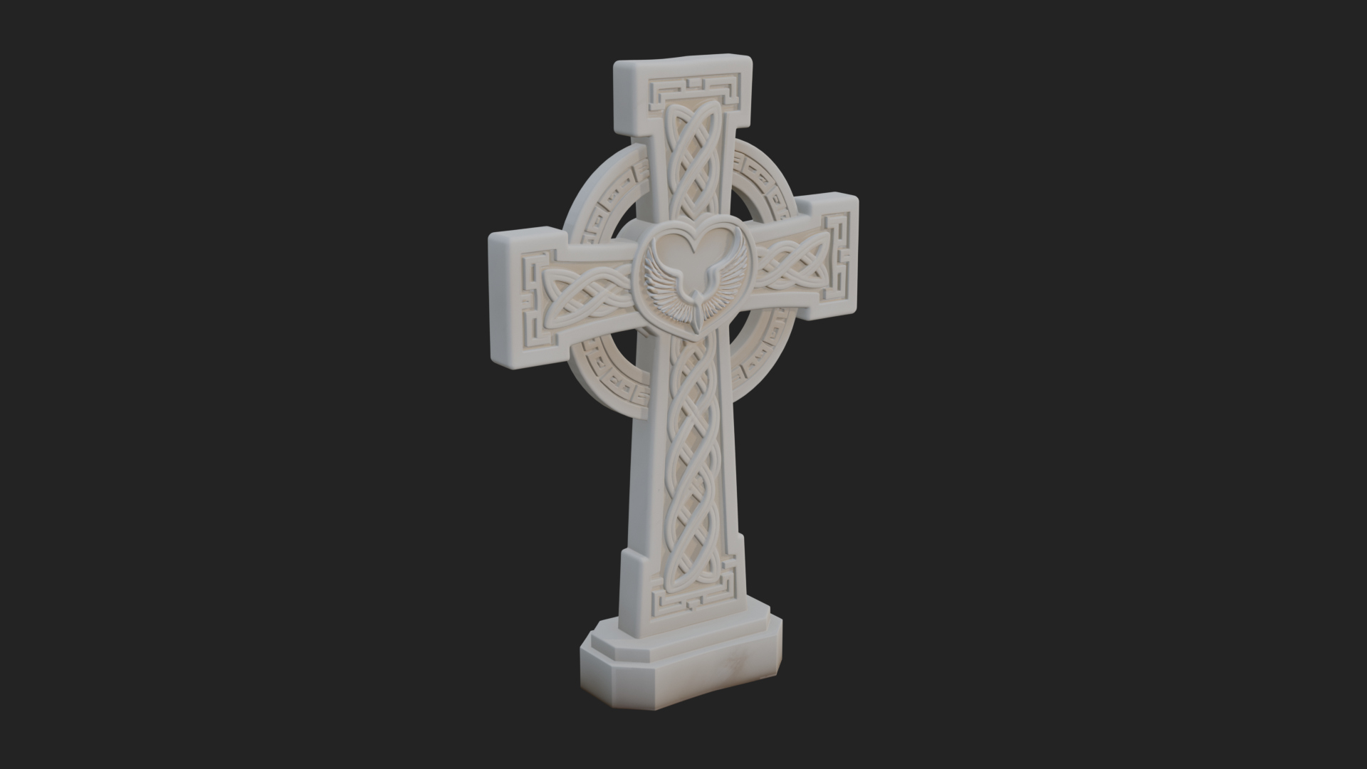 Carved Relief Wall Cross Design 100 3D Print Model 3D Model