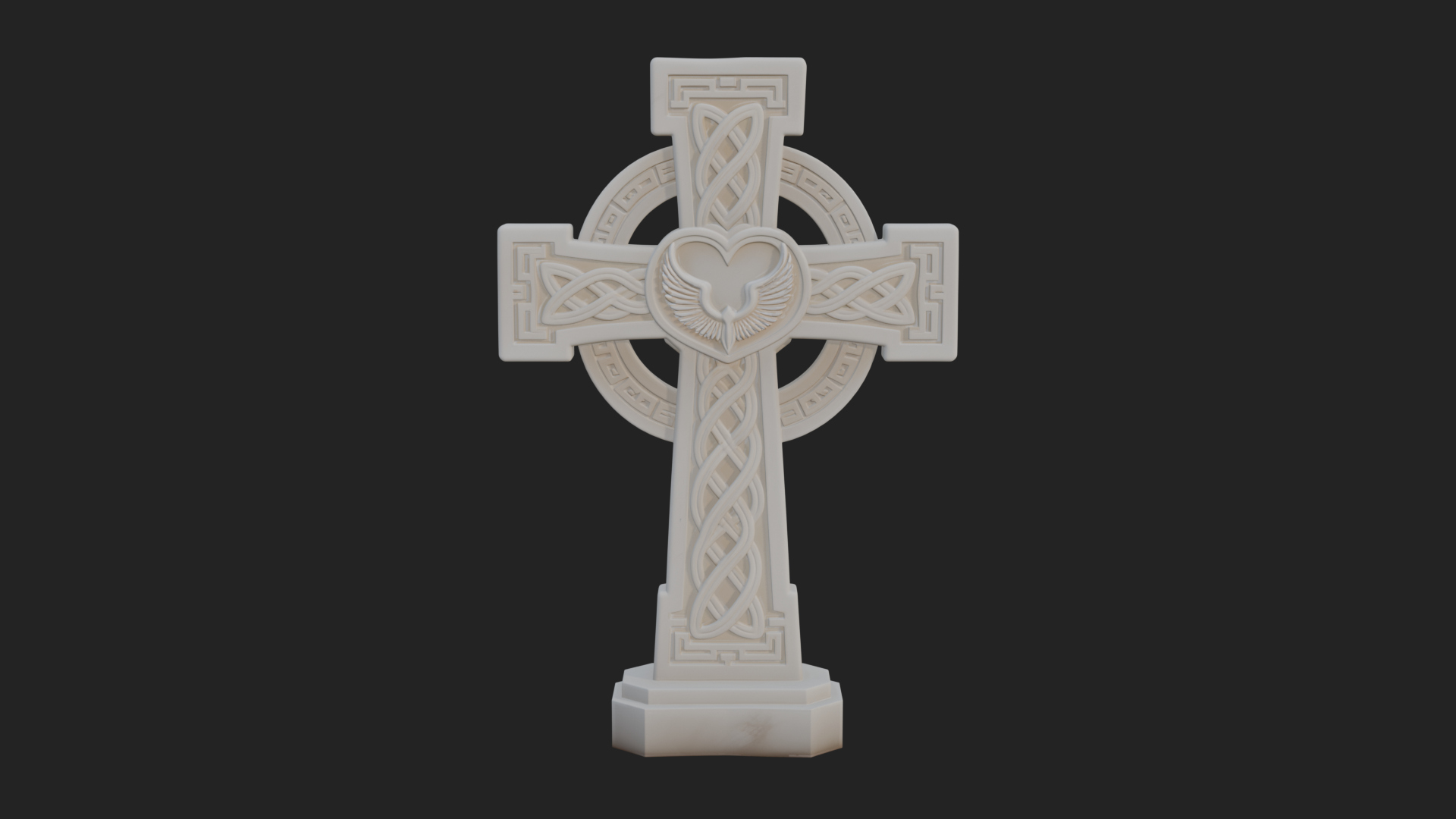 Carved Relief Wall Cross Design 100 3D Print Model 3D Model