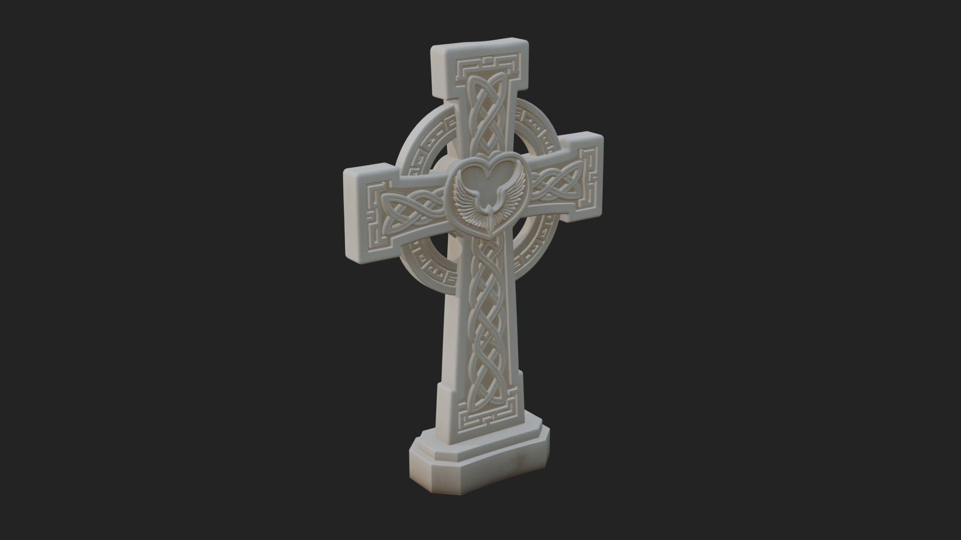 Carved Relief Wall Cross Design 100 3D Print Model 3D Model