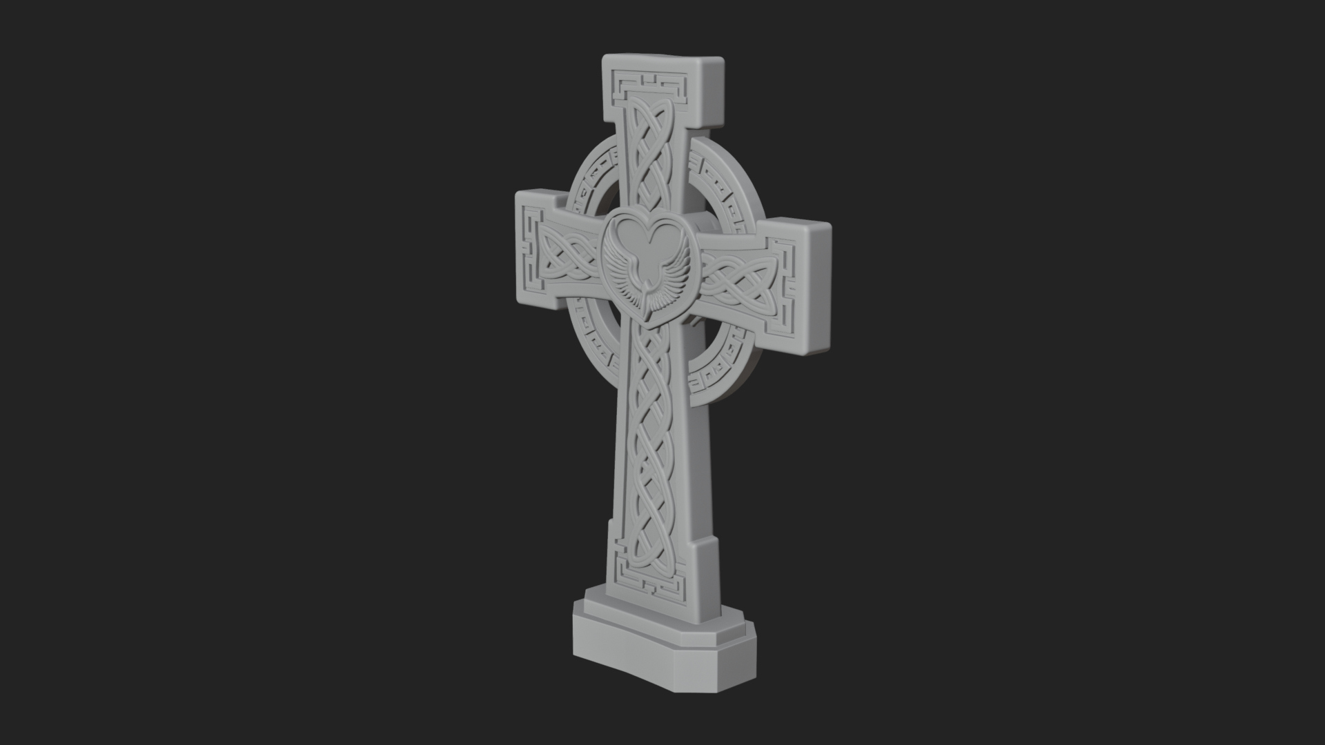 Carved Relief Wall Cross Design 100 3D Print Model 3D Model