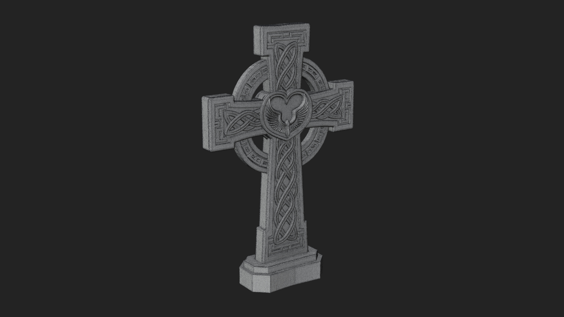 Carved Relief Wall Cross Design 100 3D Print Model 3D Model
