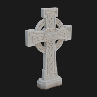 Carved Relief Wall Cross Design 100 3D Print Model