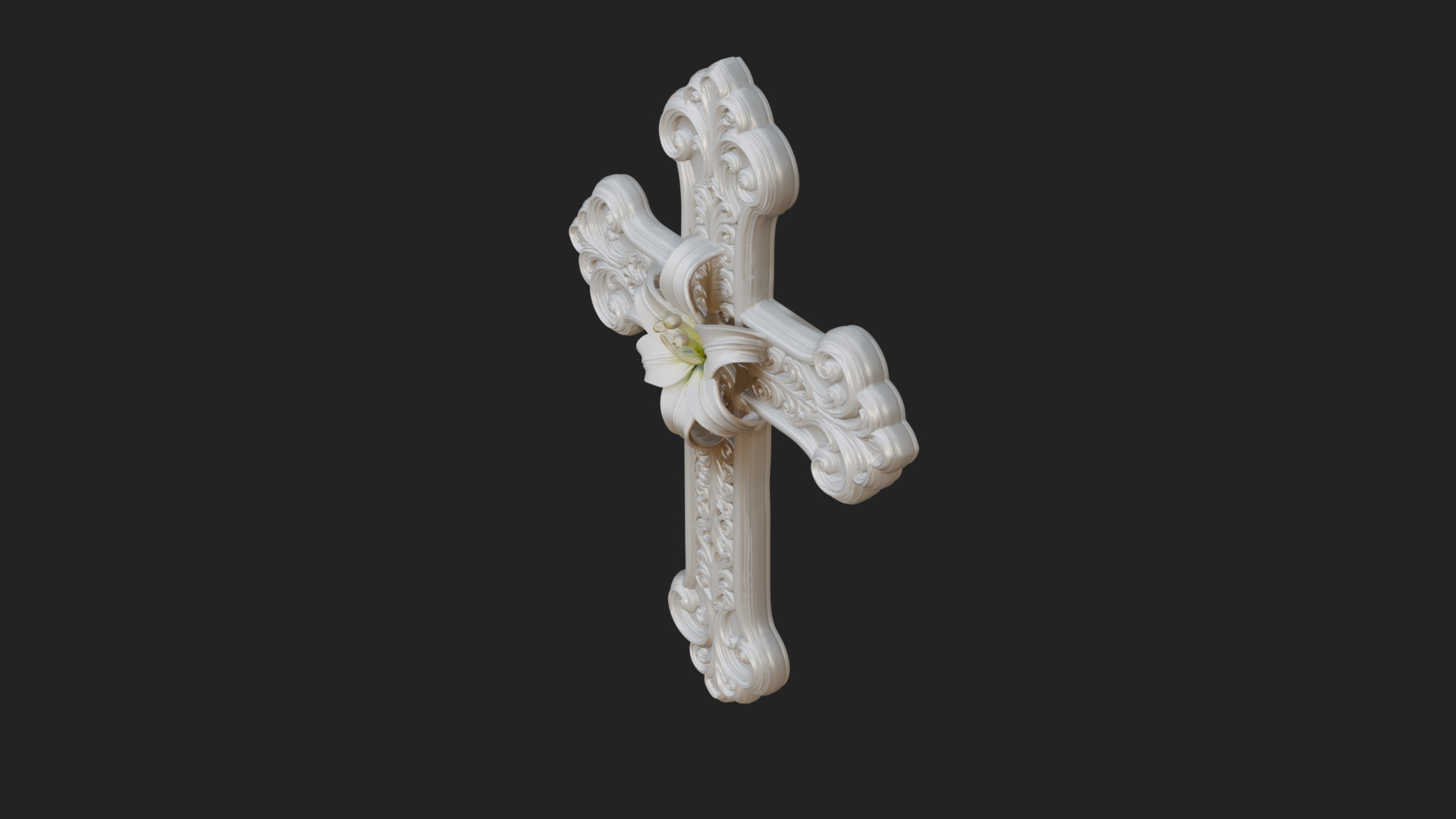 Carved Relief Wall Cross Design 101 3D Print Model 3D Model