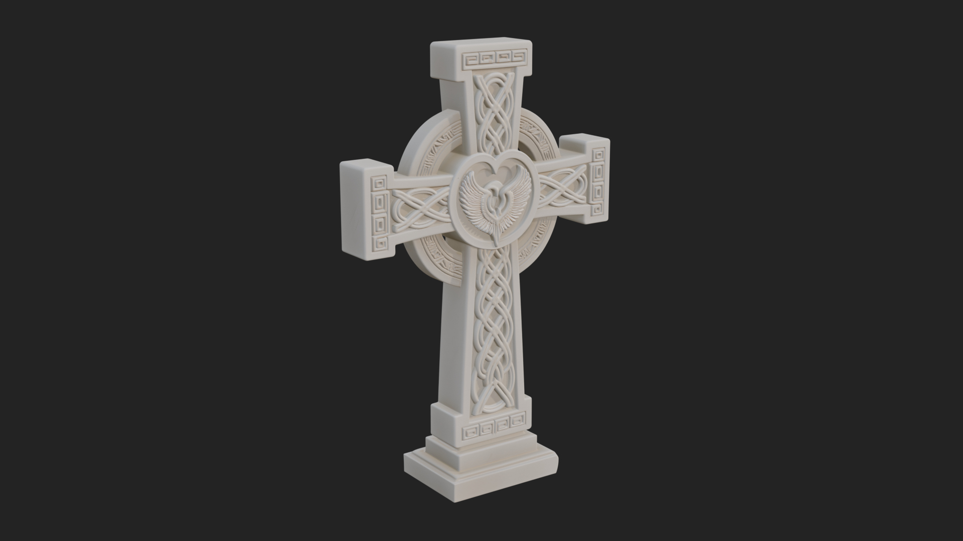 Carved Relief Wall Cross Design 102 3D Print Model 3D Model