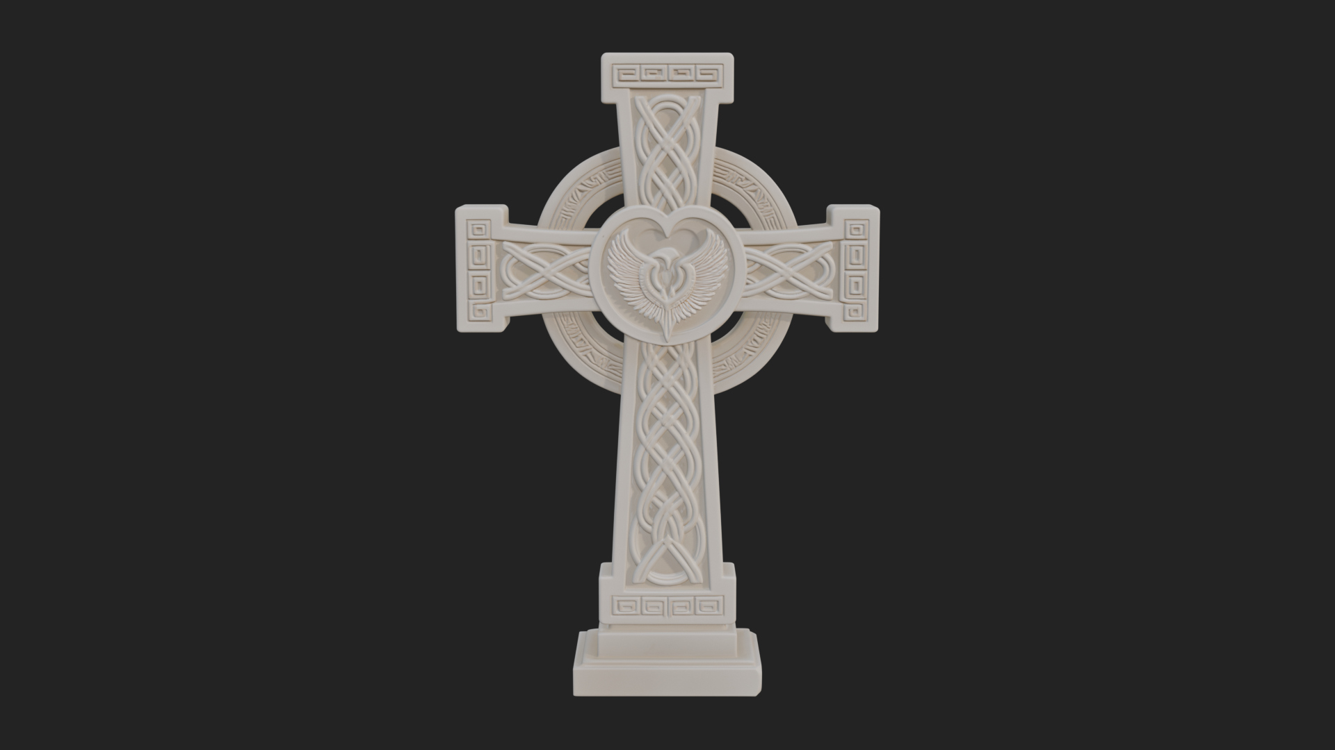 Carved Relief Wall Cross Design 102 3D Print Model 3D Model