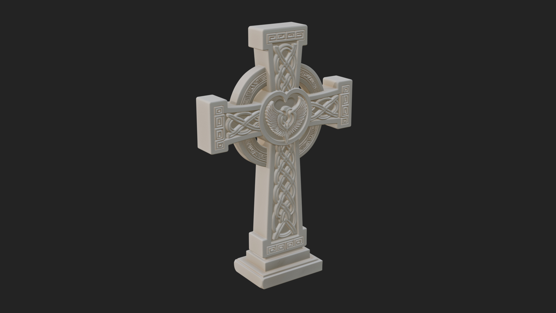 Carved Relief Wall Cross Design 102 3D Print Model 3D Model