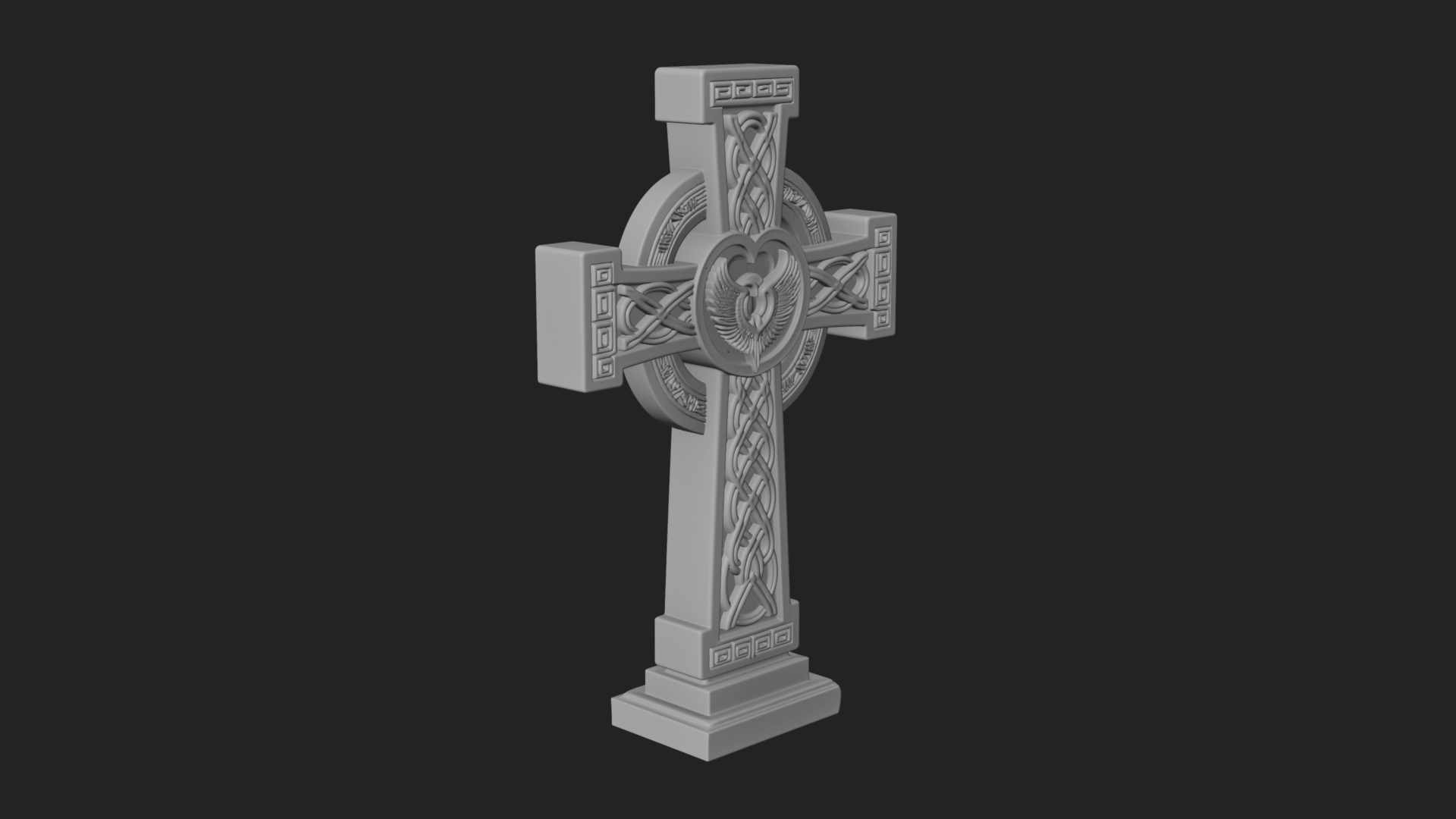 Carved Relief Wall Cross Design 102 3D Print Model 3D Model