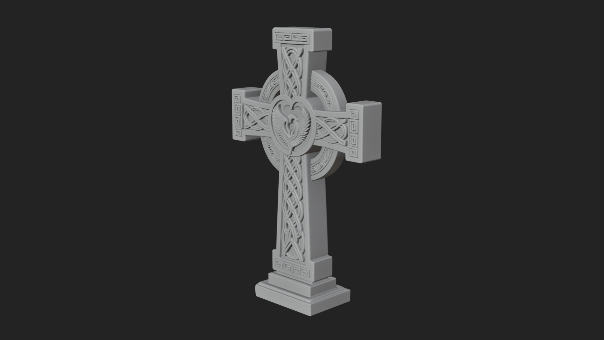 Carved Relief Wall Cross Design 102 3D Print Model 3D Model
