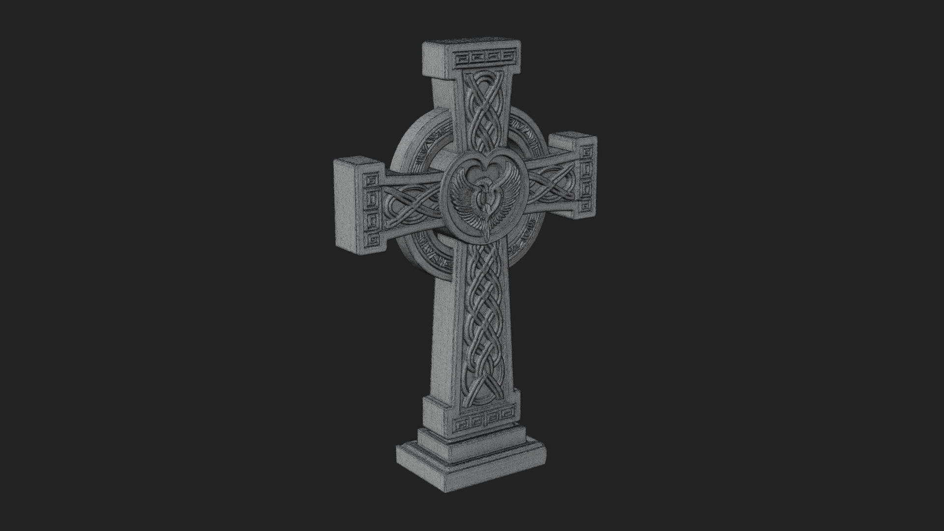 Carved Relief Wall Cross Design 102 3D Print Model 3D Model