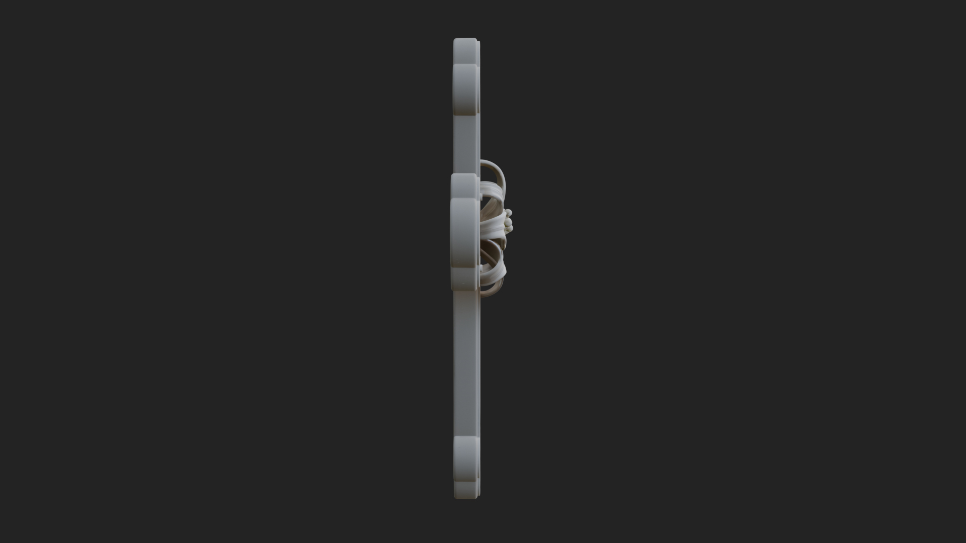 Carved Relief Wall Cross Design 103 3D Print Model 3D Model