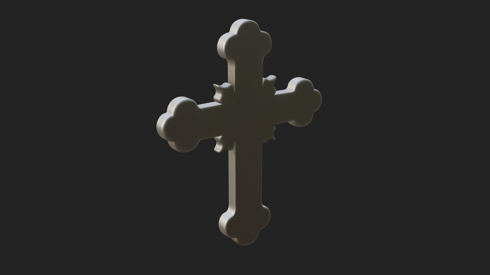 Carved Relief Wall Cross Design 104 3D Print Model 3D Model