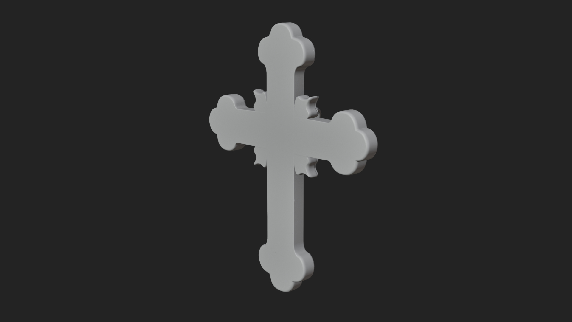 Carved Relief Wall Cross Design 104 3D Print Model 3D Model