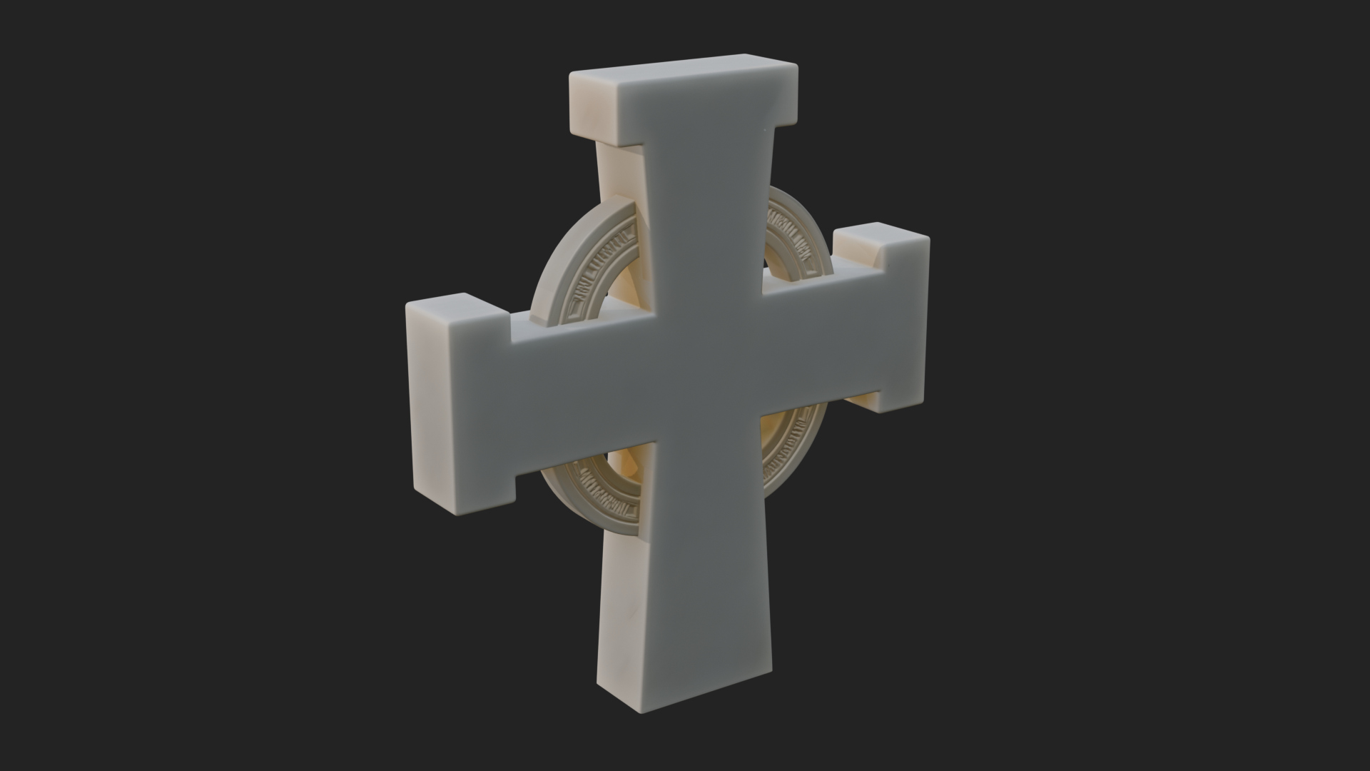 Carved Relief Wall Cross Design 106 3D Print Model 3D Model