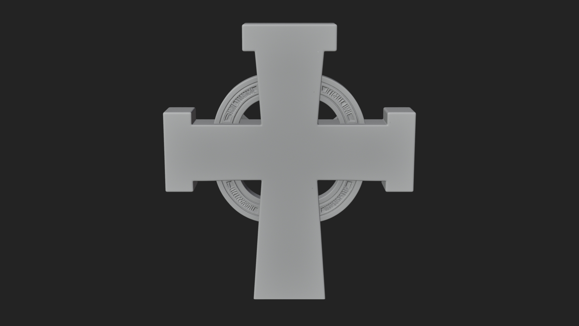 Carved Relief Wall Cross Design 106 3D Print Model 3D Model