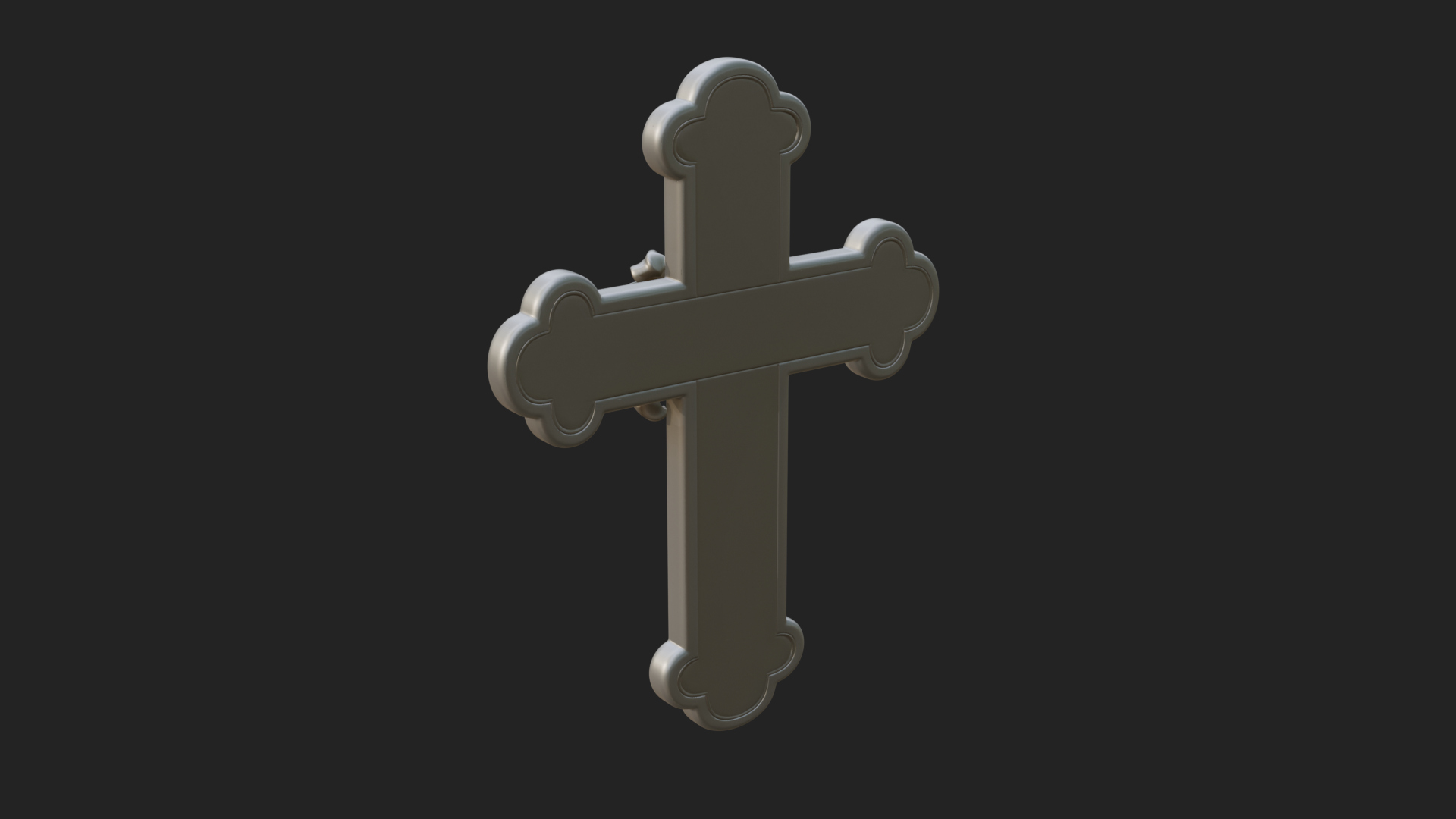 Carved Relief Wall Cross Design 107 3D Print Model 3D Model